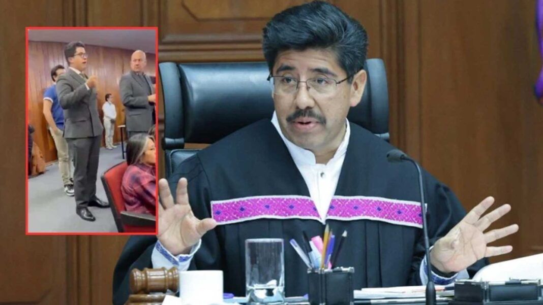 Estudiantes de la UNAM cuestionan a ministro presidente de la Corte por elección judicial